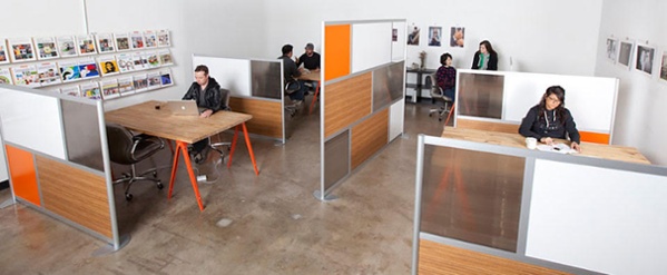 Office partitions can help with open office distractions.