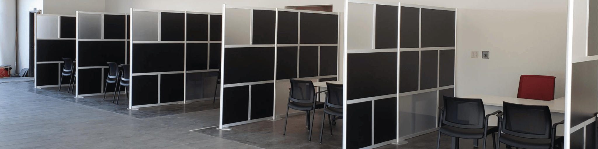 Loftwall Framewalls making small offices in a car dealership