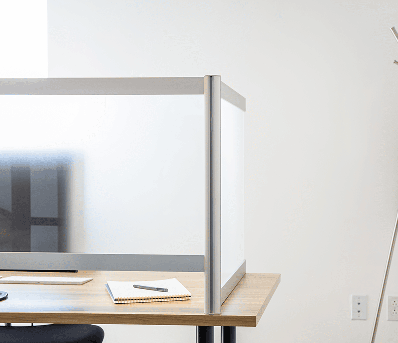 Plexiglass divider screens for office desk